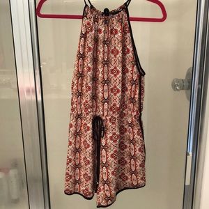 Red and black romper